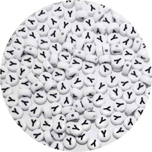 Miniatura 31 de Cuentas cuadradas de letras acrílicas de 0.236 x 0.236 pulgadas, cuentas A del alfabeto para pulseras, joyería, llavero DIY, 100