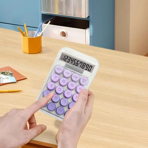 Miniatura 6 de Calculadora Linda, Calculadora de Interruptor Mecánico, Calculadoras de Escritorio 10 Dígitos, Calculadoras de Escritorio con Botones Grandes