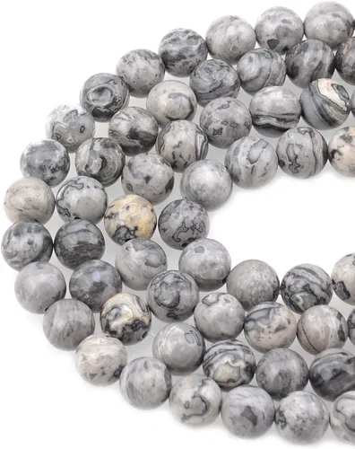 Miniatura 5 de Cuentas sueltas de 0.315 pulgadas/8mm de piedra natural redonda para hacer joyas con cordón elástico Sodalita azul