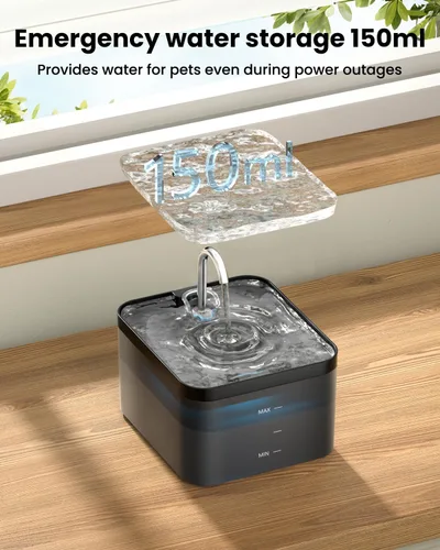 Miniatura 8 de PawPoll Fuente de agua para gatos - Fuente de agua para gatos de 2.2 L para beber