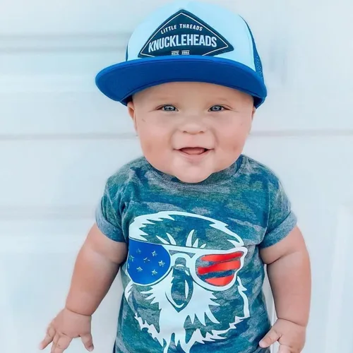 Miniatura 2 de Gorra de béisbol para niños pequeños, sombreros de camionero para bebé, traje de niño, sombrero de sol para recién nacido, gorra de malla con cierre