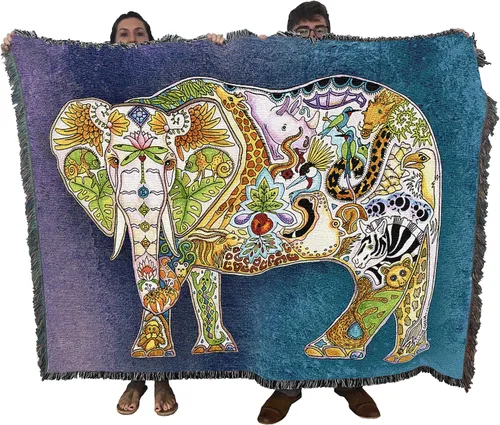 Miniatura 15 de Pure Country Weavers Sue Coccia - Manta de ovejas de cuerno grande, tótem de espíritus animales, manta de regalo tejida de algodón, fabricada