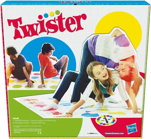 Miniatura 8 de Hasbro Gaming Twister Partyspiel für Familien und Kinder, Twister Spiel ab 6 años, klassisches Spiel für drinnen und draußen