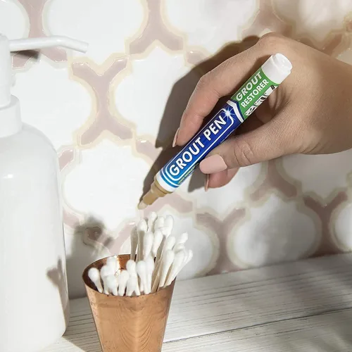 Miniatura 8 de Rotulador de lechada beige para azulejos: pintura impermeable para lechada, colorante para lechada de azulejos y bolígrafo sellador, estrecho, 0.197