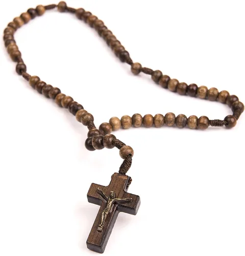Miniatura 2 de Rosario de madera de tamaño pequeño de bolsillo Intercession fabricado en Brasil
