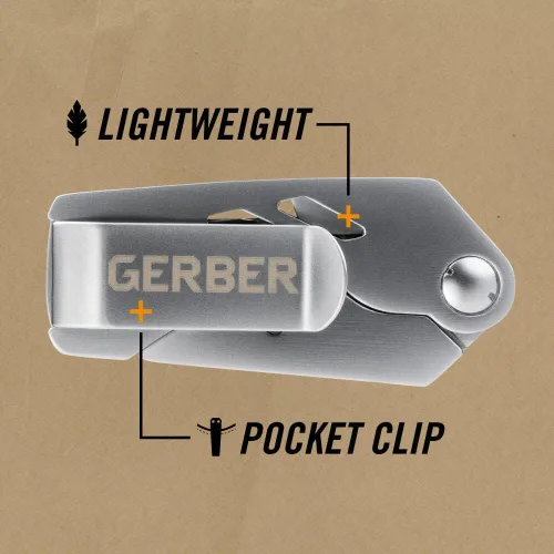 Miniatura 4 de Gerber Gear EAB Lite Pocket Razor Knife with Money Clip - EDC Gear Folding Stainless Steel Utility Knife with Box Cutter Blade for Everyday Carry