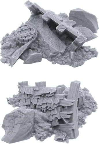 Miniatura 4 de EnderToys Urban Rubble - DND Terrain - Escenario de 1.260 in para miniaturas de mesa