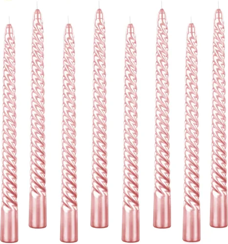 Kemladio - Juego de 8 velas cónicas de 10 pulgadas, sin aroma, de combustión de 7.5 horas, velas altas para cenas elegantes, decoraciones de fiesta