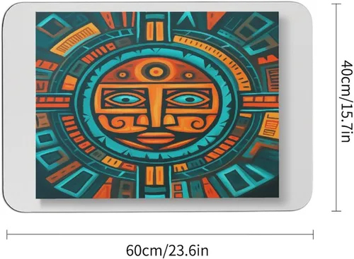 Miniatura 3 de Alfombra de baño de color naranja brillante, turquesa, verde azulado, azul, piel de napa, antideslizante, ultra suave y súper absorbente, alfombra
