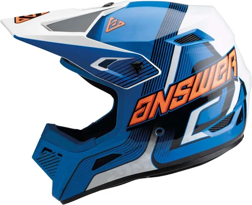 Miniatura 3 de Answer Racing 447774 A23 AR1 Vendetta Casco: azul/blanco/naranja híper, juvenil L
