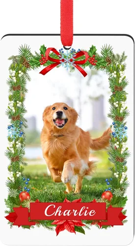 Miniatura 26 de Adornos de Navidad personalizados para la familia con foto - Adornos personalizados con foto y texto para árbol de Navidad 2025, decoración de árbol