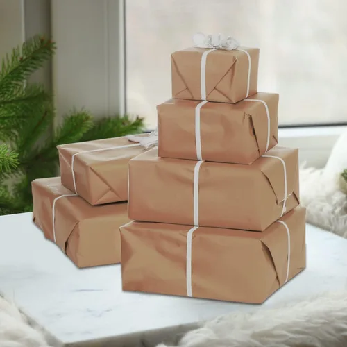 Miniatura 5 de NEBURORA 120 hojas de papel de seda marrón oscuro para envolver, 14 x 20 pulgadas - Papel de envolver marrón a granel para bolsas de regalo