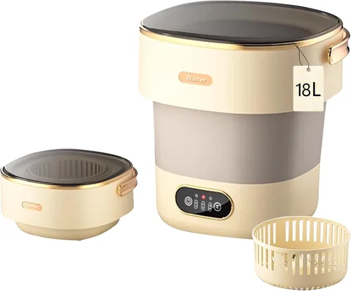 Lavadora pequeña, lavadoras portátiles, lavadora de ropa interior, plegable, con una capacidad de 18 L, puede limpiar profundamente la ropa interior