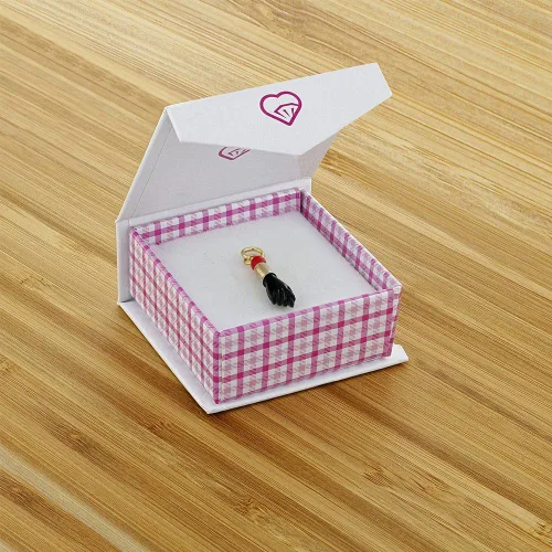 Miniatura 3 de Colgante de talismán con diseño de mano y ojo maligno, chapado en oro, color rojo y negro, para hombres y mujeres, elegante regalo de joyería