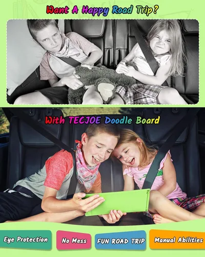 Miniatura 5 de TECJOE Tableta de Escritura LCD, 8.5 Pulgadas, Paquete de 2 Tableros de Garabatos Coloridos, Tableta de Dibujo para Niños, Juegos de Viaje