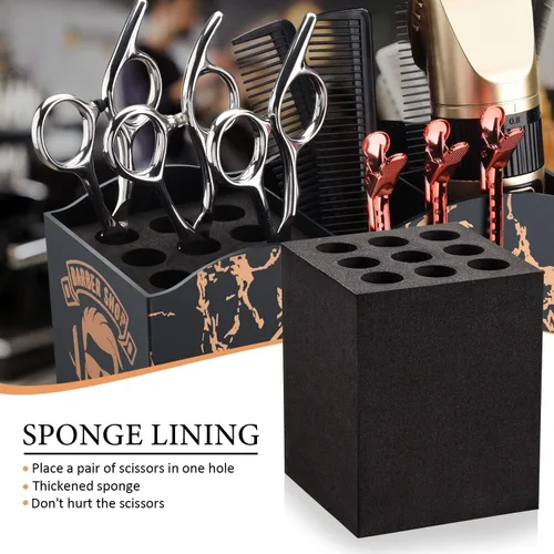 Miniatura 3 de Noverlife - Caja organizadora profesional para tijeras de barbero, organizador de almacenamiento para tijeras de peluquería de salón, peines, clips