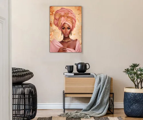 Miniatura 75 de Arte de pared afroamericano, decoración de rey y reina bailarín negro para sala de estar, arte de pareja de amor negro para dormitorio, lienzo