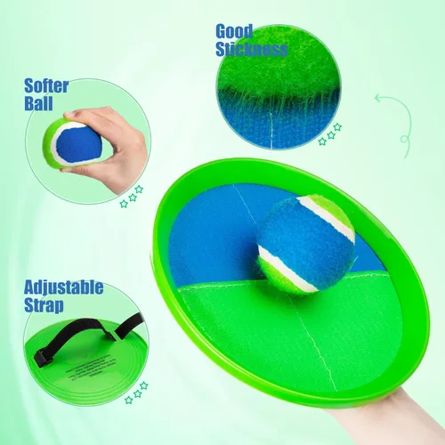 Miniatura 3 de PlayZap Juego de pelotas para lanzar y atrapar Ultra resistente ABS - Juegos familiares, regalos para calcetines navideños para niños pequeños