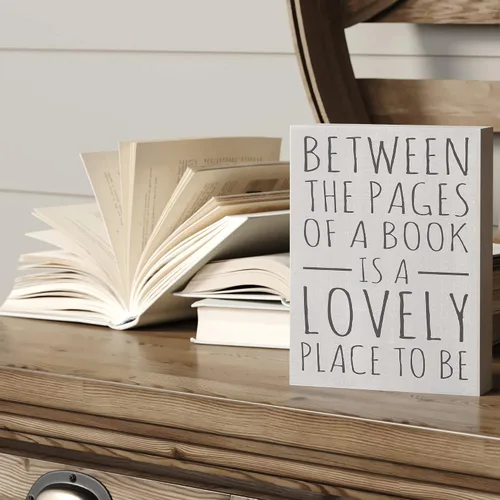 Miniatura 2 de Barnyard Designs Cartel de madera motivacional para mujer, decoración de escritorio de oficina o estante de baño (entre las páginas)