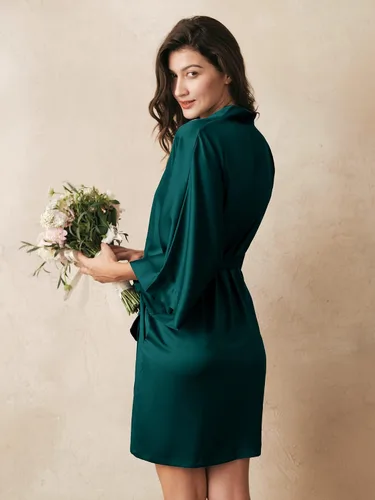 Miniatura 3 de AW BRIDAL - Bata estilo kimono de satén para mujer