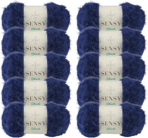 Miniatura 23 de Sensy Touch - Ovillo de lana, 3.5 onzas, 268 yardas, calibre 3 claro (blanco)