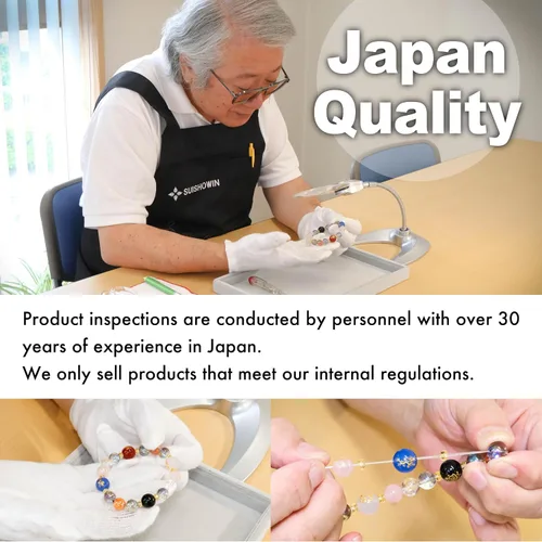 Miniatura 6 de Pulseras de amuletos de la suerte de dinero de Japón con cristales, pulseras feng shui de buena suerte, diseño tradicional japonés, riqueza, unisex