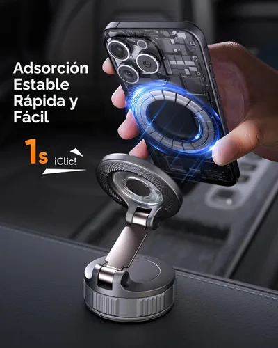 Miniatura 6 de Magsafe - Soporte para teléfono de automóvil con aspiradora [más de 120 libras de succión más fuerte y 3000 gf magnético más fuerte] Soporte