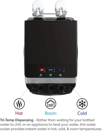 Miniatura 10 de Brio Dispensador de agua con refrigerador sin botella, de limpieza automática, sobre encimera, con filtración - Agua caliente, fría y a temperatura