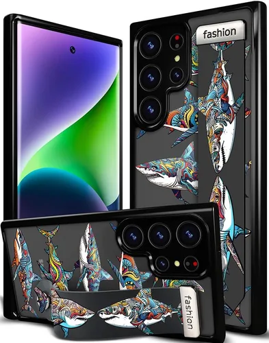 Miniatura 104 de Compatible para Samsung Galaxy S23 Funda Bonita con Correa Soporte Dedo Kickstand, Fundas de Silicona Geniales de Diseñador Funda Cover - Mariposa