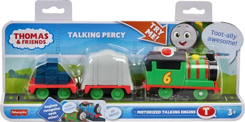 Miniatura 6 de Thomas & Friends Tren de Juguete Motorizado Talking Percy Locomotora Alimentada por Batería con Sonidos y Frases para Juego Simbólico para Niños