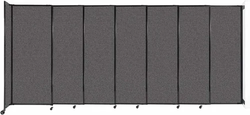 Miniatura 134 de Divisor de habitación de pared recta deslizante montado en la pared Anchos ajustables Ruedas de bloqueo Separador de habitación Paneles