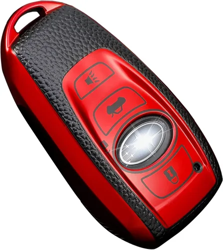 Miniatura 10 de Funda para llavero Subaru, para Forester Outback BRZ Legacy CrossTrek Premium Soft TPU protección de 360 grados, funda para llave remota (negro)