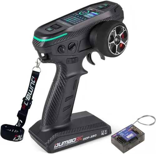 DDF-350 con transmisor y receptor de radio RC P10F de 10 canales con pantalla HD, control remoto de 10 canales para automóvil, camioneta,