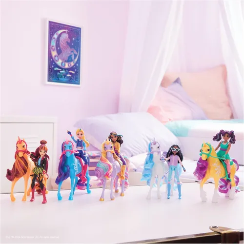 Miniatura 9 de Unicorn Academy Juego de jinete y unicornio – Aprox. 4.7 in, la popular serie Netflix, con 2 accesorios y pincel para juegos de rol creativos