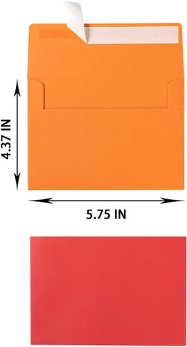 Miniatura 2 de Paquete de 100 sobres de invitación coloridos A2 autoadhesivos, 4.37 x 5.75 pulgadas Para invitaciones de boda y fiesta, para tarjetas
