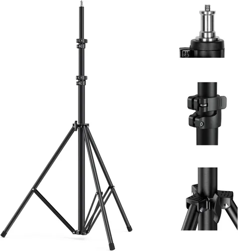 Miniatura 9 de SmallRig Soporte de Luz de Fotografía de 110"/9.2 pies con Brazo de Pluma, Trípode de Luz de Aluminio con Amortiguación de Aire de Servicio Pesado