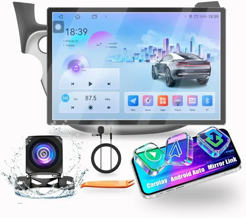 Para Honda Fit Jazz 2009-2014 LHD Octa Core 4G+64G CarPlay Android Navegación Automática Estéreo GPS Radio Reverse Cámara Pantalla 13.1 "QLED