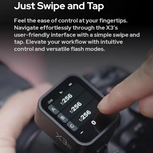 Miniatura 3 de Godox X3-F X3F X3 F Pantalla táctil TTL Disparador de flash inalámbrico para Fuji, 2.4 GHz inalámbrico, sincronización de alta velocidad, pantalla