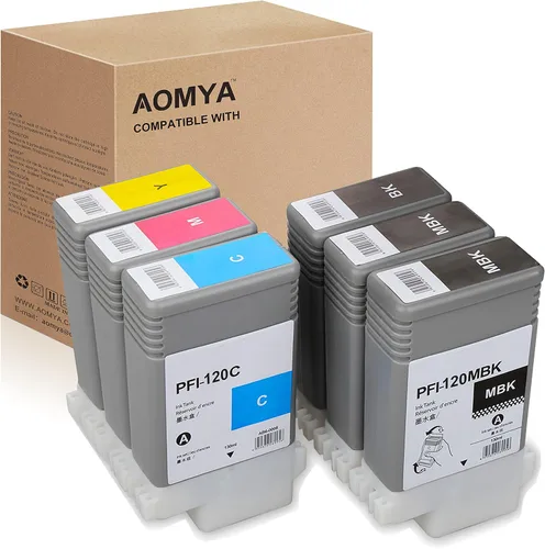 Aomya Cartucho de tinta compatible Canon PFI-120 de repuesto para Canon imagePROGRAF iPF TM-Series TM-200 TM-300 TM-305 TM-205 (2 negro mate, 1