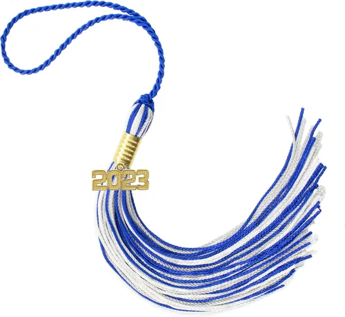 Miniatura 16 de Borla de graduación Aqua 2022, todos los colores escolares disponibles, fabricada en Estados Unidos