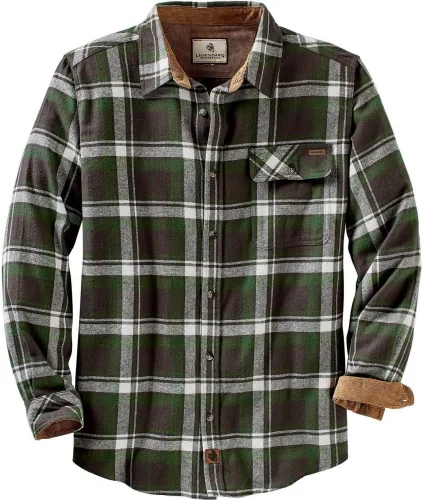 Miniatura 38 de Legendary Whitetails Camisa de franela de manga larga con botones para hombre, 100% algodón