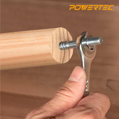 Miniatura 5 de POWERTEC QHB1002 - Pernos de suspensión de 1/4-20 x 1-1/2 pulgadas, paquete de 50 con 2 tuercas hexagonales de instalación de pernos