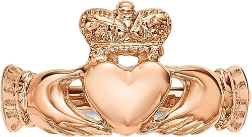 Miniatura 4 de Anillo Claddagh de oro rosa de 14 quilates, joyería fina celta para mujer, regalos para ella, Oro, rosa, oro rosa