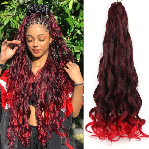 Miniatura 73 de Cabello rizado francés trenzado de 10 pulgadas, color 4, cabello rizado preestirado, 8 paquetes de trenzas de ganchillo de rizo francés para trenzas