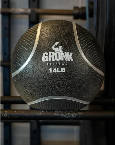 Miniatura 5 de Gronk Fitness Pelota medicinal de alta calidad, pelota medicinal con peso antideslizante, gran bola de pared para entrenamientos de cuerpo completo