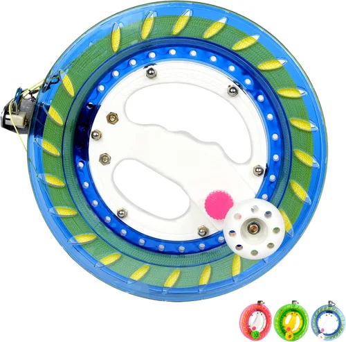 Simxkai Carrete de cuerda de cometa, carrete de cuerda, enrollador de línea, viene con cerradura, 8 pulgadas con línea resistente (azul)
