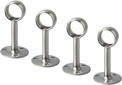 Miniatura 10 de Mooche MFL8001UB-4P - Soporte de barra de cortina en forma de U, soporte de barra de barra de acero inoxidable negro mate, 4 uds