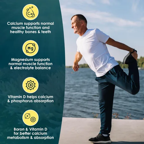 Miniatura 3 de Rawleigh Calcio y magnesio con algas marinas Aquamin – Complejo multimineral con vitamina D3, K2, boro y fósforo Apoya la función de huesos