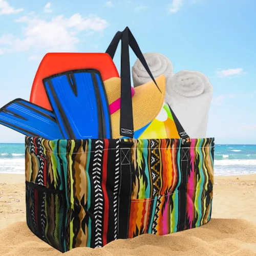 Miniatura 327 de NGIL Bolsa de comestibles reutilizable extra grande plegable de gran tamaño para comestibles, almacenamiento, picnic, playa, Bronco-negro occidental