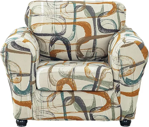 Miniatura 59 de CRFATOP Fundas elásticas para sillón de 2 plazas suaves con diseño floral para perros, fundas elásticas para sillón de 1 plaza, fundas lavables